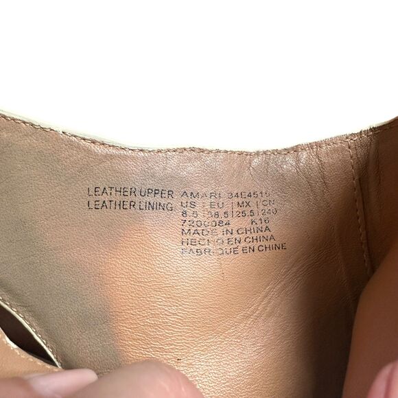 CALVIN KLEIN Amari Croc Embossed Leather Heeled Sandal Sz 8.5 - Picture 5 of 6